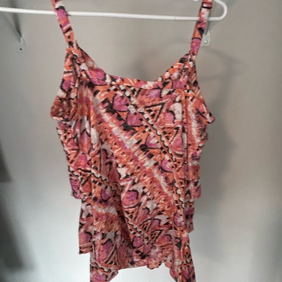 INC International Concepts Pink and Orange Tank Top - Picture 3 of 3